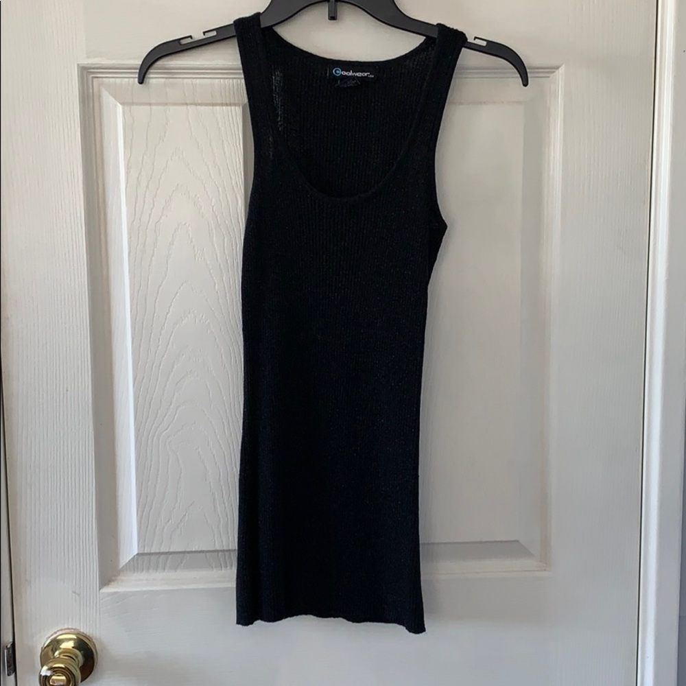 Black and silver tank top